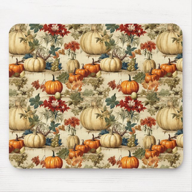 Tapis De Souris Floral Thanksgiving Motif Vintage (10) (Devant)