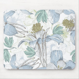 Tapis de souris floral vintage élégant de