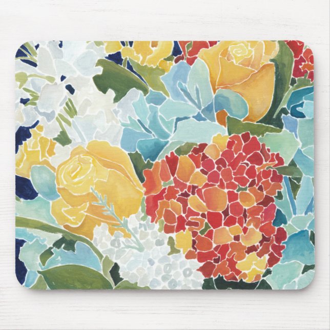 Tapis De Souris Florals II de minuit (Devant)