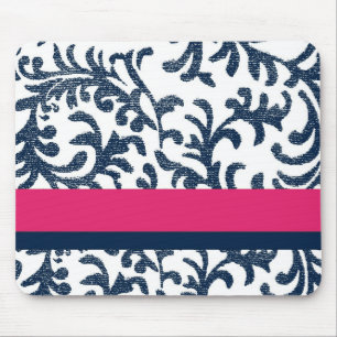 Tapis De Souris Flore bleue et rose