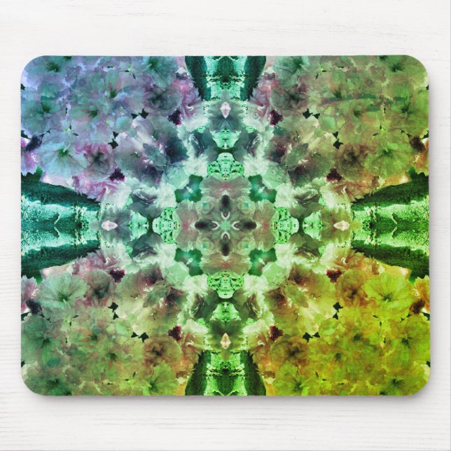 Tapis De Souris Flores printanières Art Floral Abstrait (Devant)