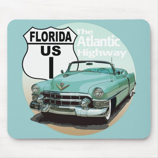 Tapis De Souris Floride US Route 1 - L'Atlantic Highway (Devant)