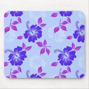 Tapis De Souris Flower bleu violet Purple Hibiscus