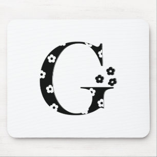 Tapis De Souris Flower Pattern Letter G