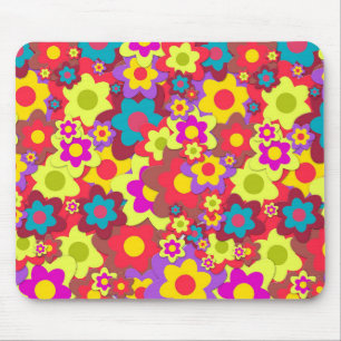 Tapis De Souris Flower Power 60s hippy