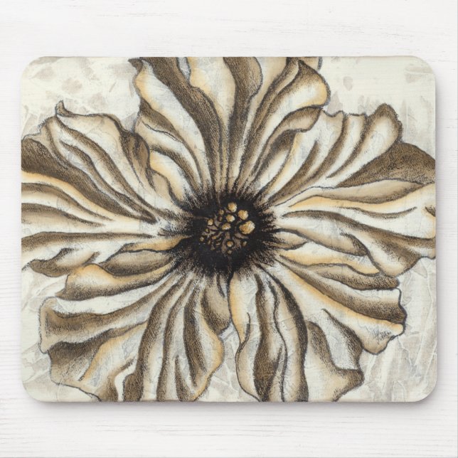 Tapis De Souris Flowerhead Fresco sur Tan Arrière - plan (Devant)