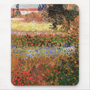 Tapis De Souris Flowering Garden,Vincent van Gogh.