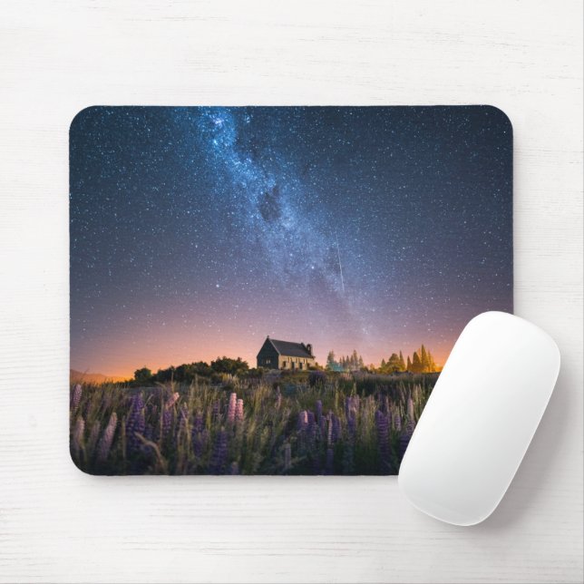 Tapis De Souris Flowers (homonymie) | Lupines Blooming Lake Tekapo (Avec souris)