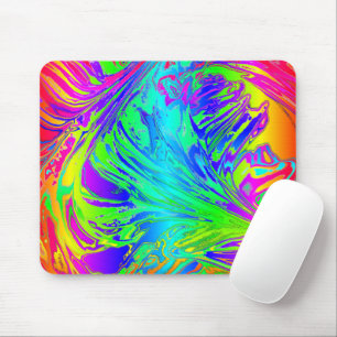 Tapis De Souris Fluide Arc-en-ciel Abstraits de peinture