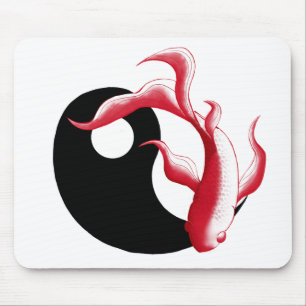 Tapis De Souris Flux martial abstrait YinYang Autocollant d'art ma