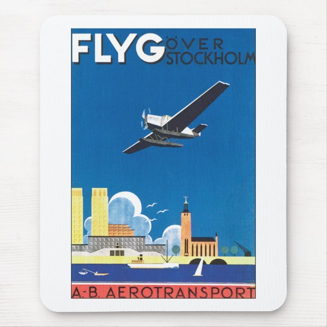 Tapis De Souris Flyg au-dessus de Stockholm (Devant)
