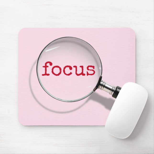 Tapis De Souris Focus Texte Sous La Plaque De Souris De Verre (Avec souris)