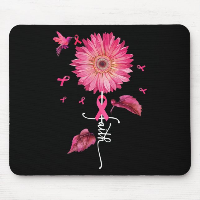 Tapis De Souris Foi de marguerite rose - Sensibilisation au cancer (Devant)
