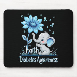Tapis De Souris Foi drôle Foi Eléphant Tournesol Ribbon Diabe