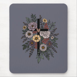 Tapis De Souris Foi et fleurs