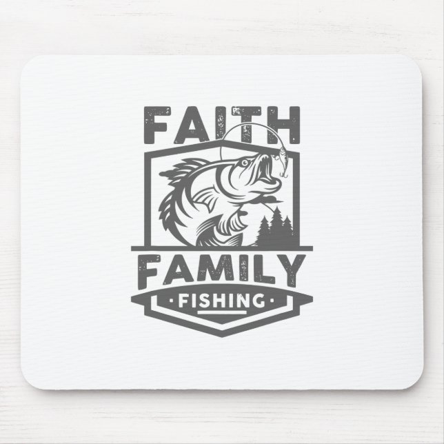 Tapis De Souris Foi Famille Pêche Citations Dieu Culte Religion R (Devant)