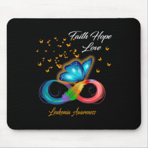 Tapis De Souris Foi papillon Espoir Aimer Leucémie Sensibilisation
