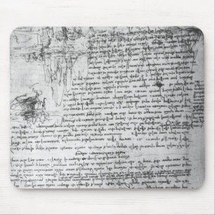 Tapis De Souris Fol.145v-b, page du carnet de da Vinci