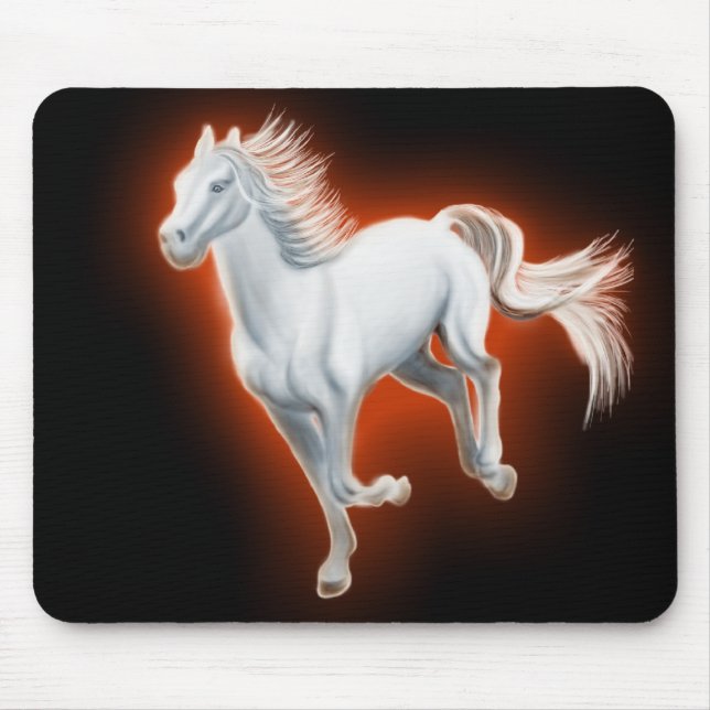 Tapis De Souris Fonctionnement de cheval blanc (Devant)