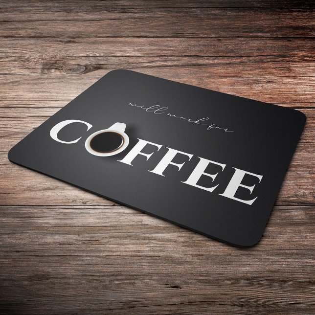 Tapis De Souris Fonctionnera pour Café, Noir (Créateur téléchargé)