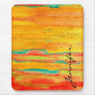 Tapis De Souris Fond à grain de bois moderne coloré