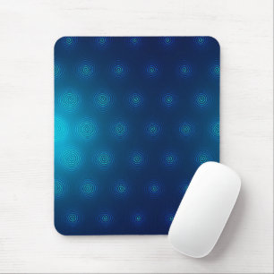 Tapis De Souris Fond bleu marine avec turquoise concentrique