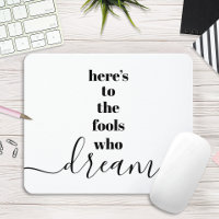 Fools Qui Rêvent, Citer Chic Black White Typograph