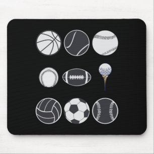 Tapis De Souris Football baseball soccer volleyball basketball