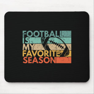 Tapis De Souris Football Est Ma Saison Préférée Football Vintage R