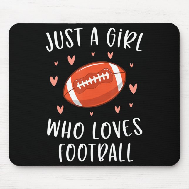 Tapis De Souris Football Mignonne Pour Les Filles Juste Une Fille  (Devant)