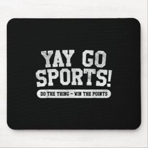 Tapis De Souris Football Soccer Basketball Team Fun Yay Go Sports