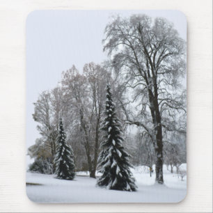 Tapis De Souris Forêt d'hiver Mousepad Cadeaux paysage de neige