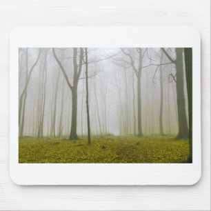 Tapis De Souris Forêt d'Imaginaires avec brouillard et feuillage j