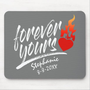 Tapis De Souris Forever Votre Nom Personnalisé Valentine   Mousepa
