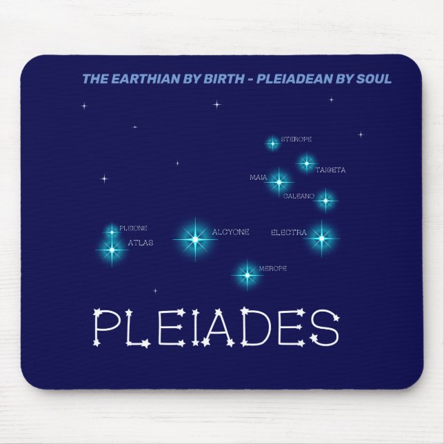 Tapis De Souris Formation de l'hémisphère nord Pleiades Star (Devant)