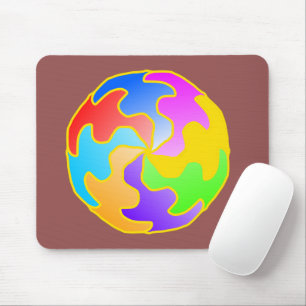 Tapis De Souris Forme de cercle abstrait
