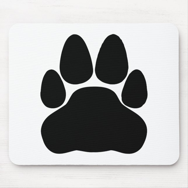 Tapis De Souris Forme Empreinte de patte de chat noir (Devant)