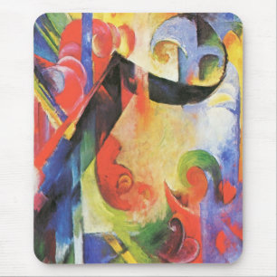 Tapis De Souris Formes brisées par Franz Marc, Art abstrait vintag