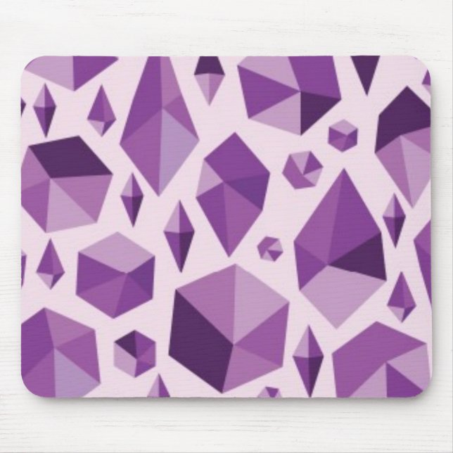 Tapis De Souris Formes géométriques pourpres de bijou (Devant)