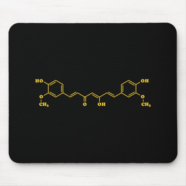 Tapis De Souris Formule chimique moléculaire de curcumin curcumin  (Devant)