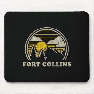 Tapis De Souris Fort Collins Colorado Co T Shirt Vintage Randonnée