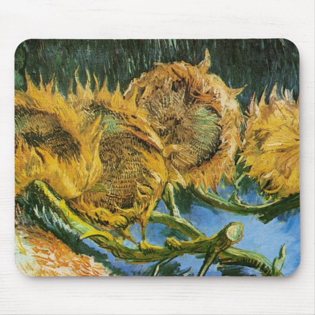 Tapis De Souris Four Cut Sunflowers par Vincent van Gogh (Devant)