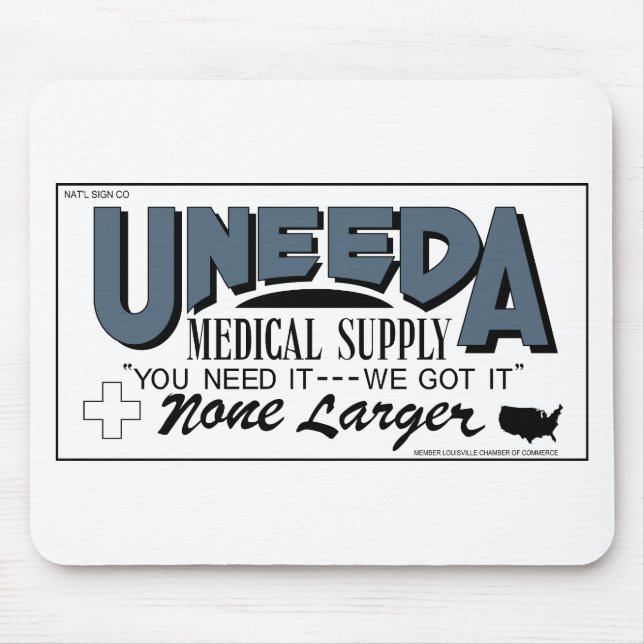 Tapis De Souris Fourniture médicale d'Uneeda (retour des morts (Devant)