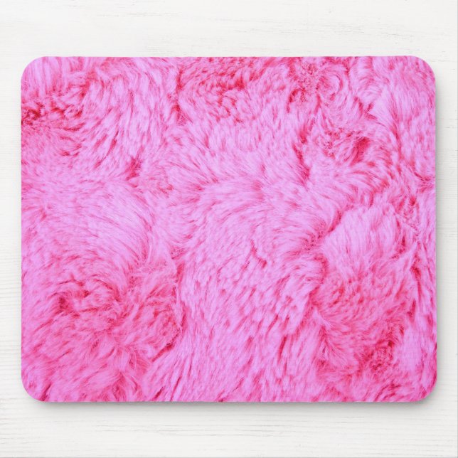 Tapis De Souris Fourrure rose de Faux (Devant)