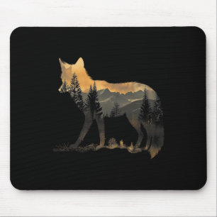 Tapis De Souris Fox Forest Nature Lover Mountains Randonnée Campin