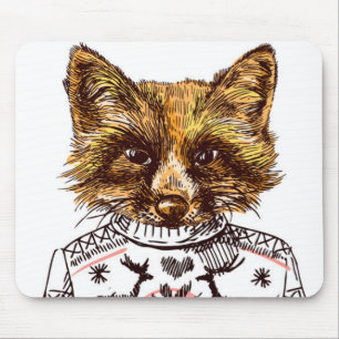 Tapis De Souris Fox habillé rusé