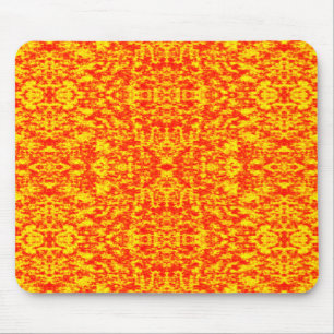 Tapis De Souris Fractage Abstrait En Rouge Et Orange