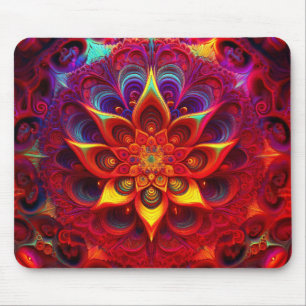 Tapis De Souris Fractal de tamis de Sierpinski fleuri