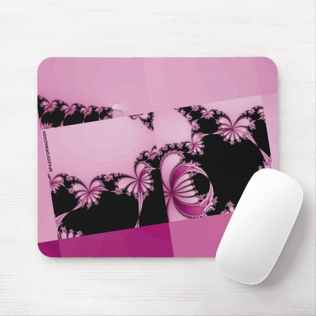 Tapis De Souris Fractal Garden pink (Avec souris)