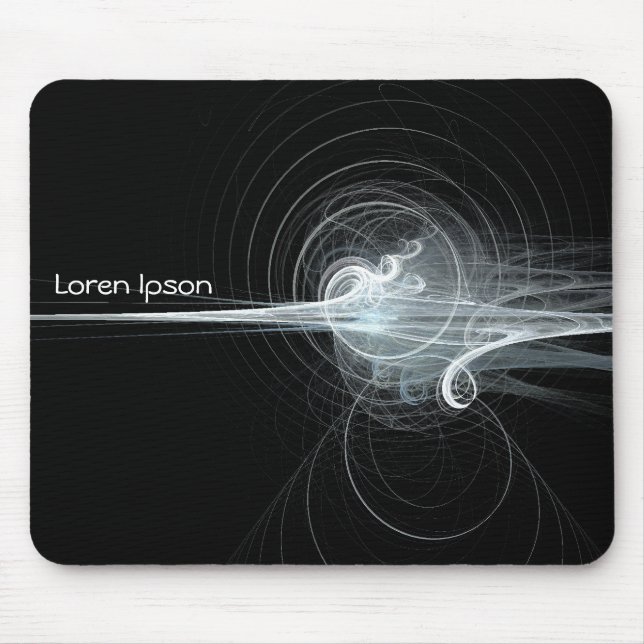 Tapis De Souris Fractal Swirl II - Noir (Devant)